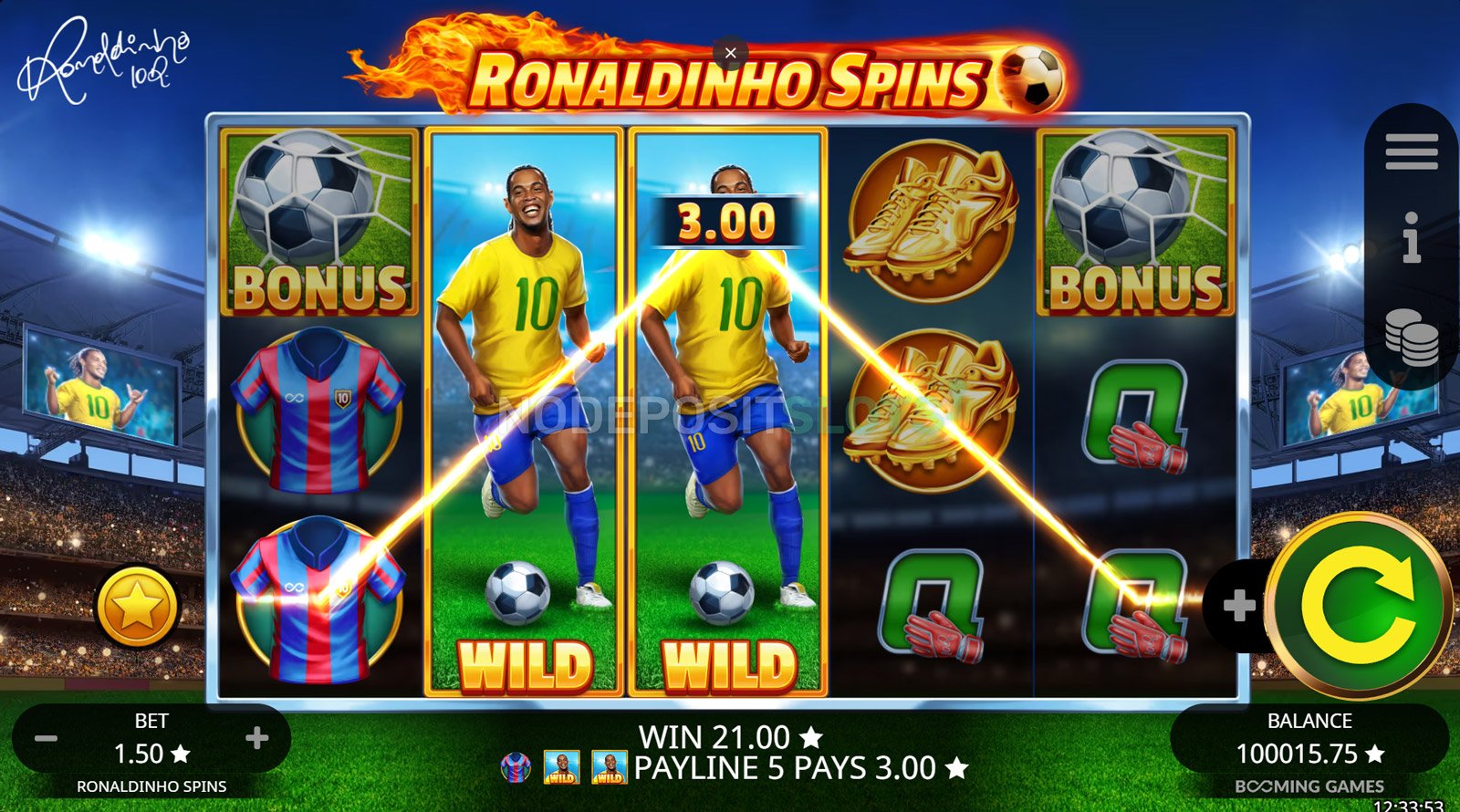 Ronaldinho Spins - Big Win