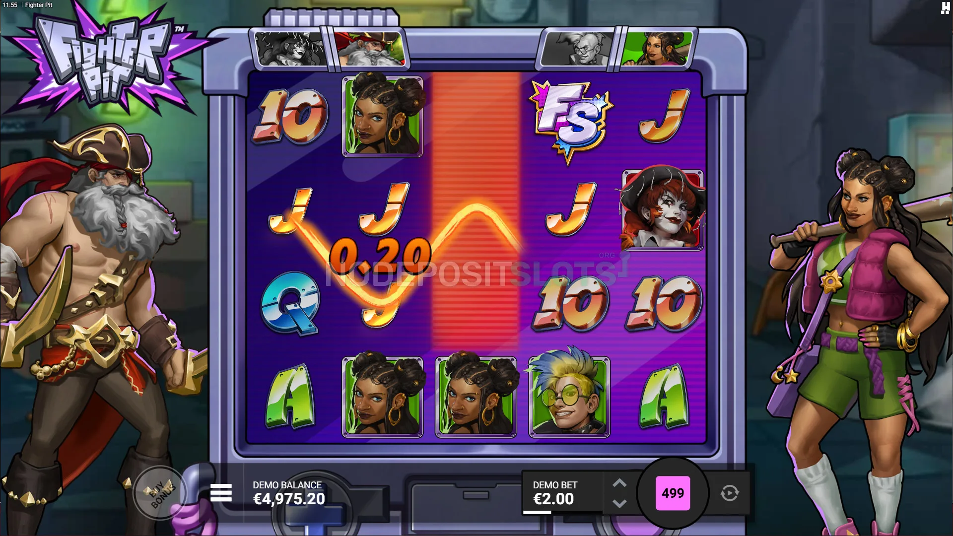 slot game fighter pit win