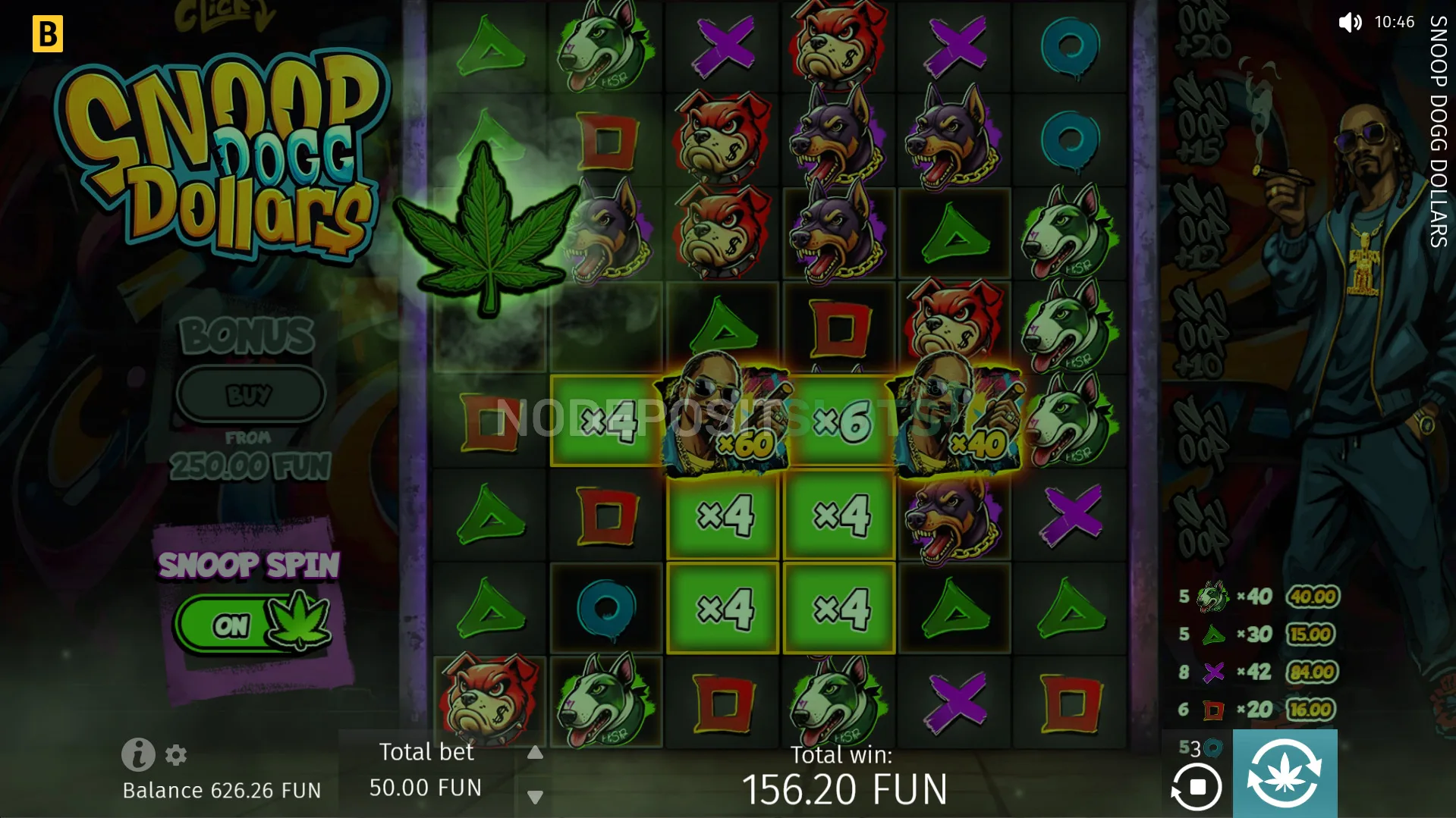 Snoop dogg dollars slot - Marihuanna Symbol