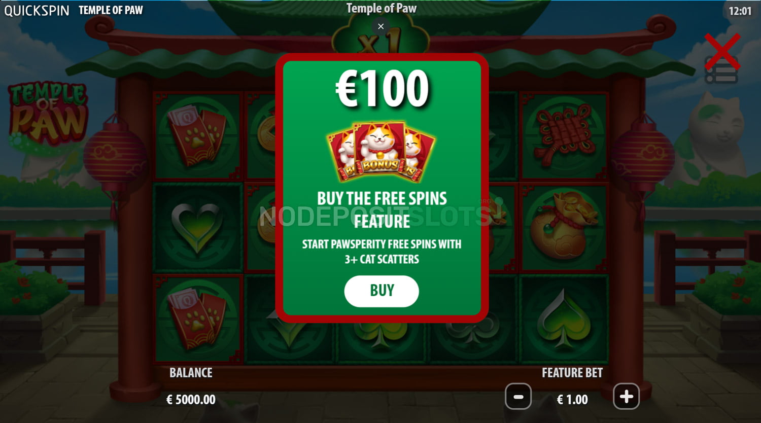 Temple of Paw Slot - Bonus Buy