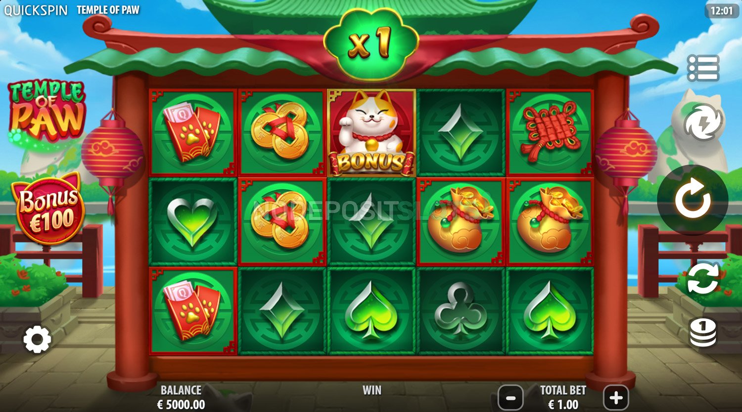 Temple of Paw Slot - Symbols