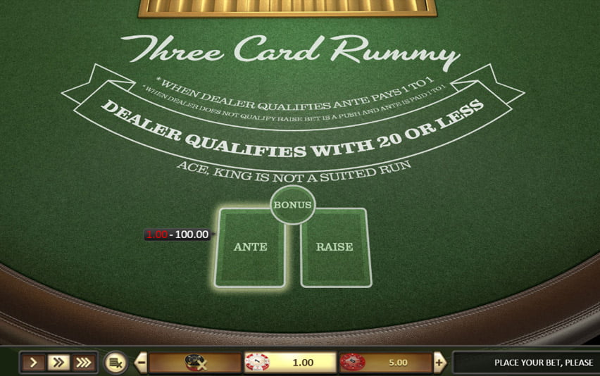 Three Card Rummy Poker