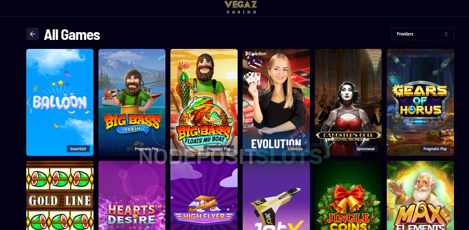 Vegaz Casino games