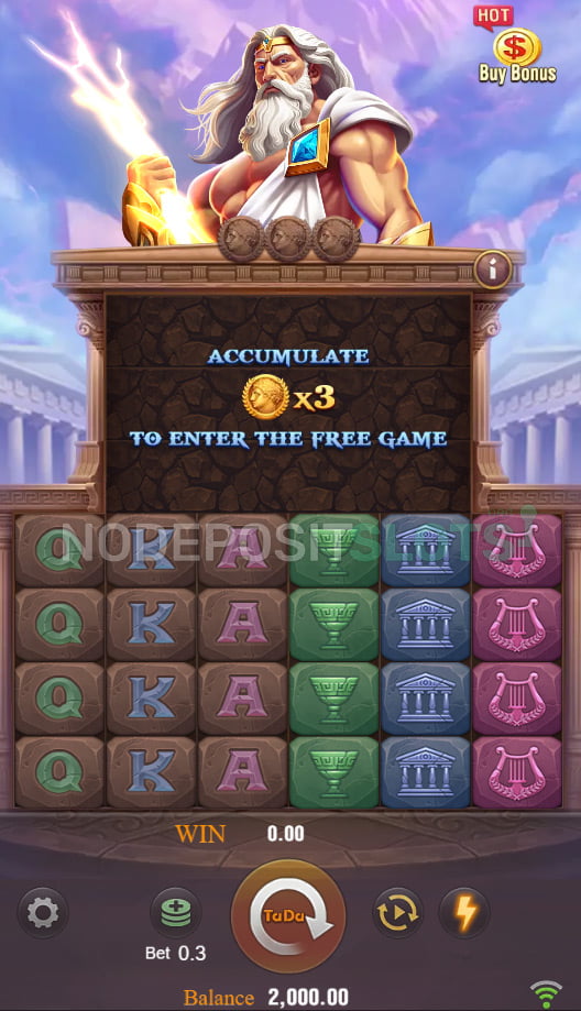 Zeus Slot by Tada Gaming - Symbols