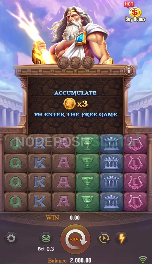 Zeus Slot by Tada Gaming - Symbols
